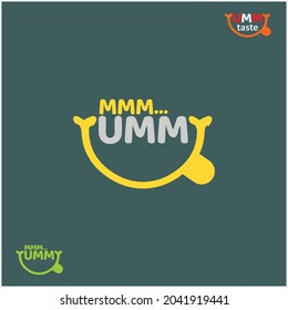 logo design and illustration for letter yummy