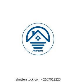 The logo design illustration for properties can be used as a symbol, a company logo, a web site, a button