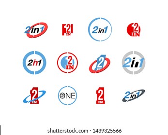 Logo Design Illustration Set Sign Numbers 