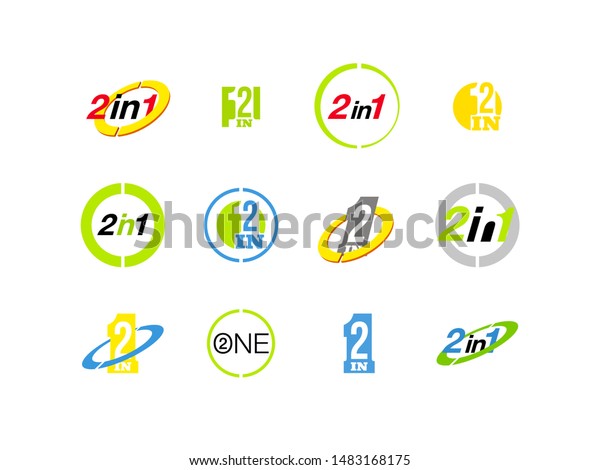 Logo Design Illustration Set Sign Numbers Stock Vector Royalty Free