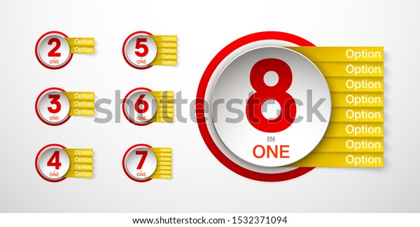 Logo Design Illustration Set Sign Numbers \
