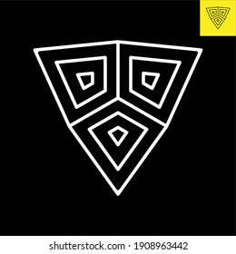Logo Design with illustration of the shield line art style. Vector logo in Eps 8.