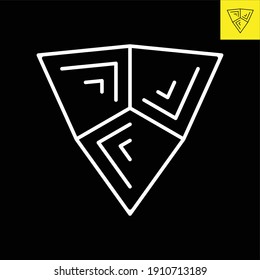 Diseño de logotipo con ilustración del estilo de arte de la línea de blindaje. Logo vector en Eps 8.