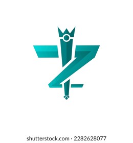 Logo Design Incorporating the Letter Z and a Royal Scepter