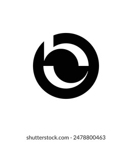 logo design initial b exchange inside circle