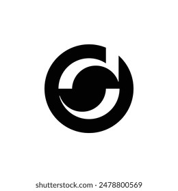 diseño del logotipo inicial d exchange inside circle