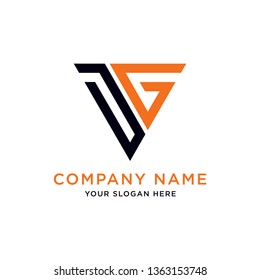 Logo design initial  D G - Vector

