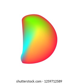 Logo design with initial d with icon. Fluid and liquid design for your website or business.