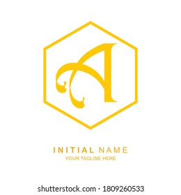 Logo-Design-Initial einer Gold Premium