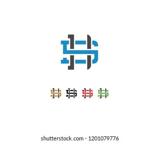 Logo design Initial  H & S