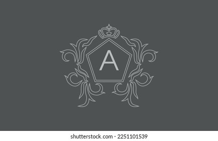 Logo-Design mit Anfangsbuchstaben A. Kann für Firmenlogos, Business, Postkarten verwendet werden.