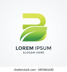 logo design of initial letter b. nature logo, leaf logo. a unique, exclusive, elegant, professional, clean, simple, modern logo. It would be perfect for your company