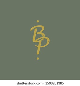 Logo design initial letter bp