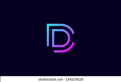 Logo Design Initial Letter D Modern Icon