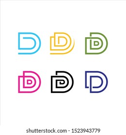 Logo Design Initial Letter D Modern Icon
