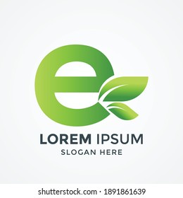 logo design of initial letter e. nature logo, leaf logo. a unique, exclusive, elegant, professional, clean, simple, modern logo. It would be perfect for your company