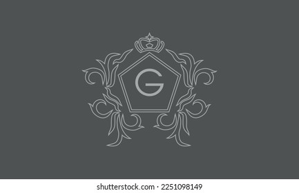 Logo design with initial letter G. Can be used for company logos, business, postcards.