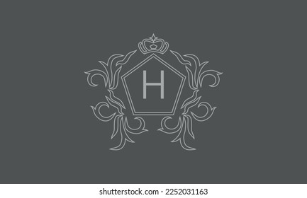 Logo design with initial letter H. Can be used for company logos, business, postcards.