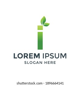 logo design of initial letter I. initial letter I leaf. leaf logo. nature logo. a unique, exclusive, elegant, professional, clean, simple, modern logo. It would be perfect for your company  