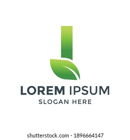 logo design of initial letter I. initial letter I leaf. leaf logo. nature logo. a unique, exclusive, elegant, professional, clean, simple, modern logo. It would be perfect for your company  