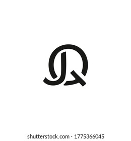 logo design initial letter j q modern simple 