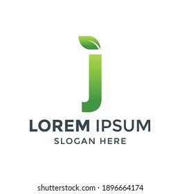 logo design of initial letter J. initial letter J leaf. leaf logo. nature logo. a unique, exclusive, elegant, professional, clean, simple, modern logo. It would be perfect for your company  