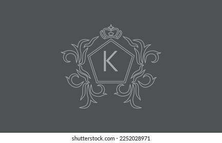 Logo design with initial letter K. Can be used for company logos, business, postcards.