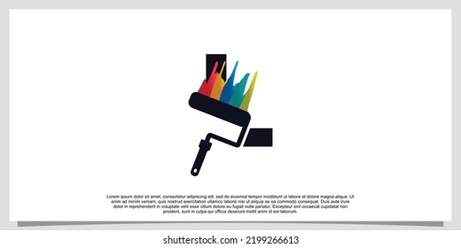 Logo design initial letter L for business with paint color concept Premium Vector