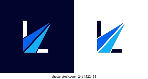 logo design Initial letter L financial marketing, financial, business with arrow direction logo vector illustration