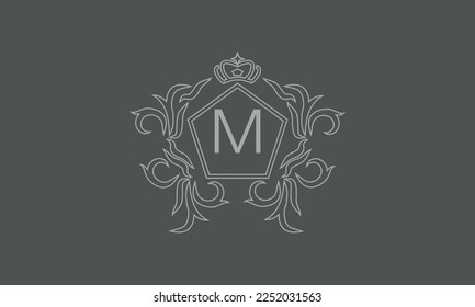 Logo design with initial letter M. Can be used for company logos, business, postcards.