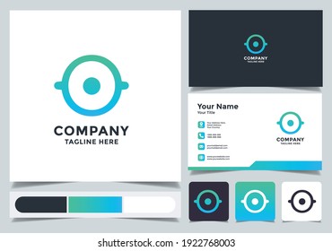 diseño del logotipo de la letra inicial O con tarjeta de visita. letra inicial O. Logo ocular. Logo inicial. un logotipo único, exclusivo, elegante, profesional, limpio, sencillo y moderno.
