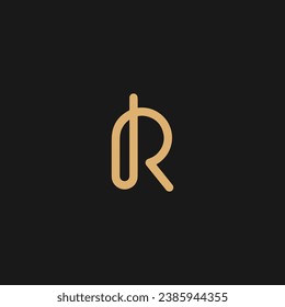 Logo design initial letter R template with minimal monogram, Minimalist, modern and elegant logo,
