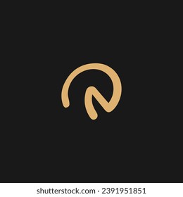 Logo design initial letter R template monogram Minimalist modern and elegant logo,