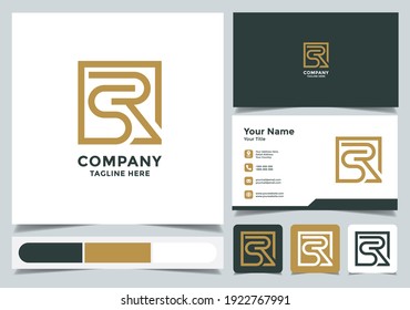 logo design of initial letter RS with business card. Initial RS. R logo. S logo. a unique, exclusive, elegant, professional, clean, simple, modern logo.