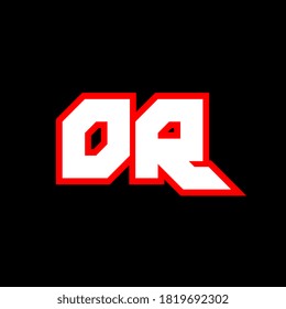 Diseño de logotipo OR, diseño inicial de letras OR con estilo de ciencia ficción. Logotipo OR para juegos, deportes, tecnología, digital, comunitaria o empresarial. O R portador moderno alfabeto italiano. Tipografía de estilo urbano.