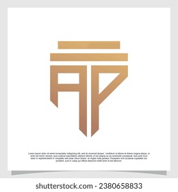 Letra inicial de diseño de logotipo con el escudo para el concepto creativo de empresa Vector Premium