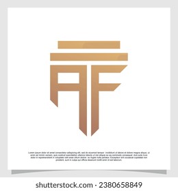 Logo design initial letter with shield for business creative concept Premium Vector