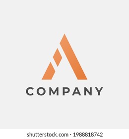 Un diseño de logotipo. Letra inicial Plantilla de logotipo A. Resumen, simple, impresionante, lúdico, letra moderna Un elemento de diseño de logotipo para su identidad de marca.