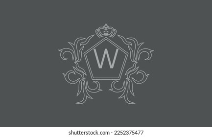 Logo design with initial letter W. Can be used for company logos, business, postcards.
