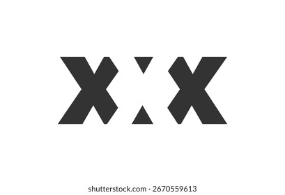 logo design. Initial letter X X X bold font style for tech startups, consulting, corporate branding. Creative company name, headlines typography identity, trendy logotype. Vector illustration.