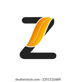 Diseño del logotipo de la letra inicial Z con hoja. logotipo de naturaleza, logotipo de hoja. un logotipo único, exclusivo, elegante, profesional, limpio, sencillo y moderno.