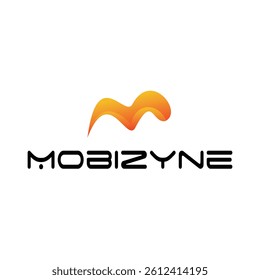 logo design initial m letter gradient illustration