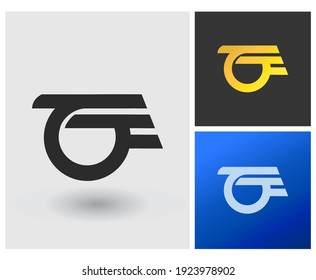 Logo design initial TF TOF letter shape symbol creative innovative monogram process