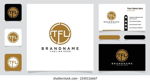 Logo design initial TFL vector abstract Illustration Vector