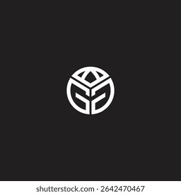 logo design initials GG 1 global technology