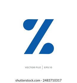 logo design with initials letter Z percentage