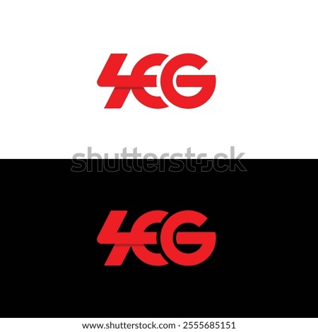 A logo design of initials of letters SEG in bold font in red color on a black background