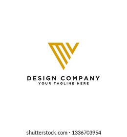 logo design, Initials MV. - Vector