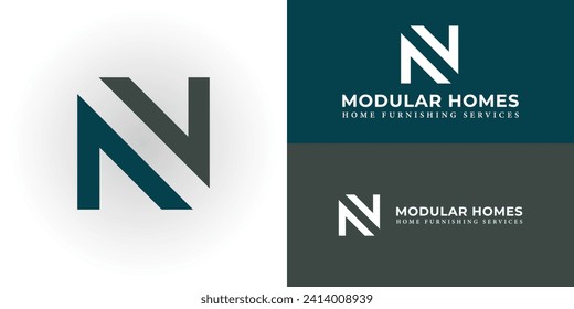 Logo design inspiration for architectural modular homes company inspired from the abstract letter N isolated in the white background also suitable for the brands or companies that have the initial NN