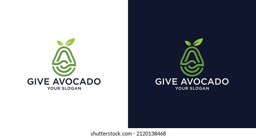 diseño de logotipo inspiración aguacate care